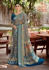Dastoor Vol 6 By Kashvi Viscose Bright Moss Foil Ladies Saree Wholesale Market In Surat
